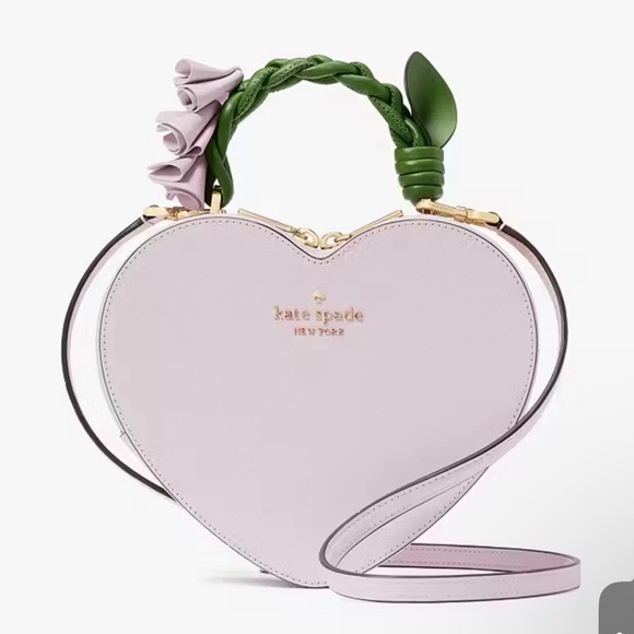 Kate Spade Heart-Shaped Bag in Lavender and Green Love shack flora - Picture 2 of 7